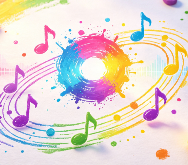 Rainbow Iridescent Tapping Doodle