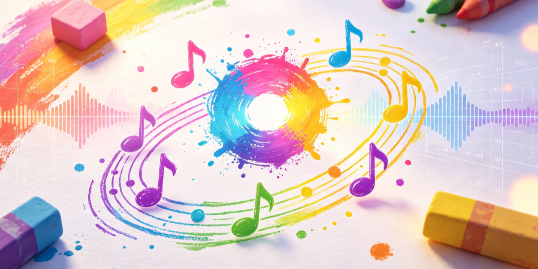 Rainbow Iridescent Tapping Doodle