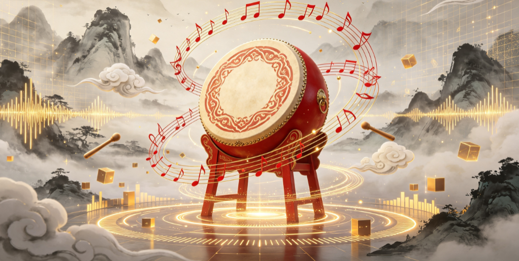 Traditional Chinese Style Drum Rhythm Beat Image 2